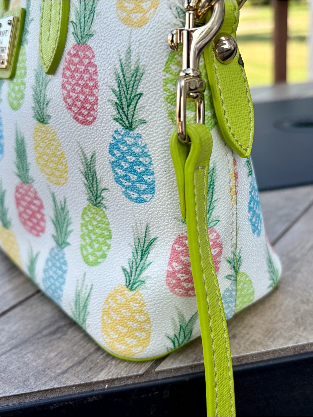 Dooney & Bourke Pineapple Mini Ruby Crossbody Bag Satchel Purse Summer EUC - Picture 3 of 16